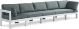 Nizuc - Outdoor Patio 5 Seat Modular Sofa With White Frame