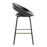 Posh - Fixed-Height Counter Stool (Set of 2) - Black Metal
