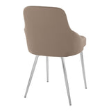 York - Upholstered Chair (Set of 2) - Chrome Metal Legs