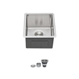 Undermount Stainless Steel Kitchen Sink, Deep Single Bowl Basin