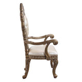 Constantine - Arm Chair (Set of 2) - Synthetic Leather , Brown & Gold