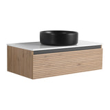 Wall Mounted Bathroom Vanity With Art Sink & 1 Soft Close Drawer