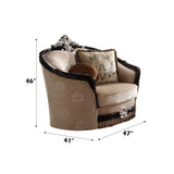 Ernestine - Chair With 2 Pillows - Tan Fabric & Black