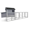 Chicken Coop, Large Outdoor Hen House With Run And Nesting Box Poultry Cage