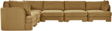 Hammond - Velvet Performance Fabric Upholstered 6 Piece Corner Sectional