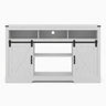 Farmhouse TV Stand With Sliding Barn Doors & Adjustable Storage