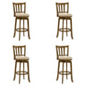 Wren - Modern Farmhouse Swivel Wood Bar Height Kitchen Bar Stool