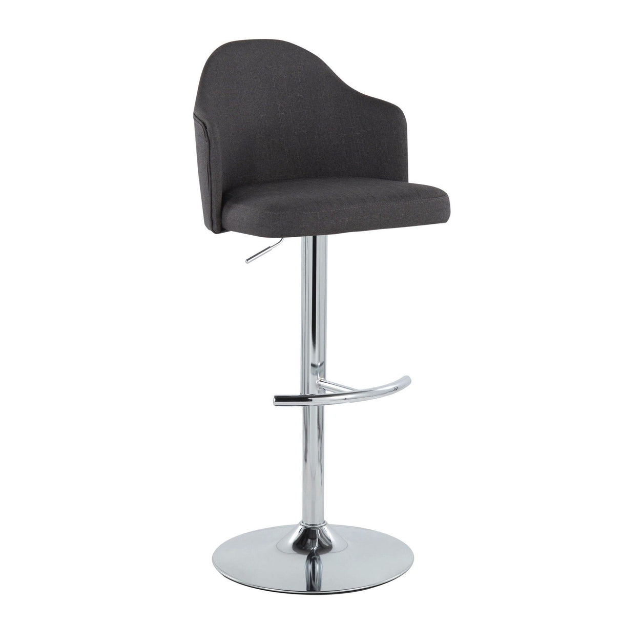 Ahoy - Adjustable Barstool With Chrome Metal Base (Set of 2)
