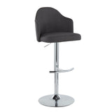 Ahoy - Adjustable Barstool With Chrome Metal Base (Set of 2)