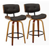 Lombardi - 26" Fixed-Height Counter Stool (Set of 2) - Walnut Base