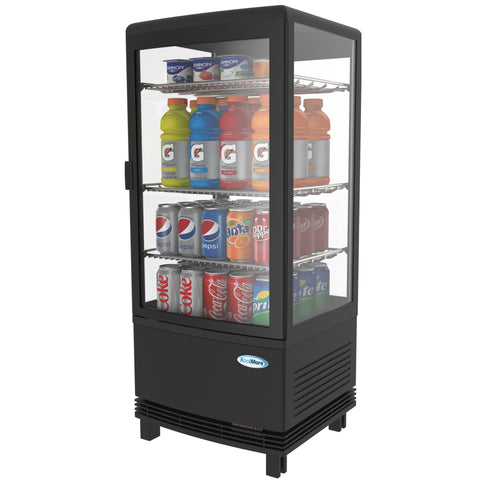 17 in. Black Countertop Display Refrigerator - 3 Cu Ft. CDCU-3C-BK