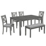 Kitchen Dining Set, Rectangular Dining Table & Upholstered Chairs