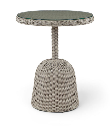 Seacrest - Tempered Glass Top And Wicker Outdoor Patio Counter Height Table