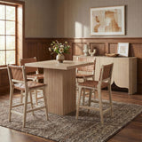 Entwine - Vegan Leather Upholstered Counter Stool - Painted Natural