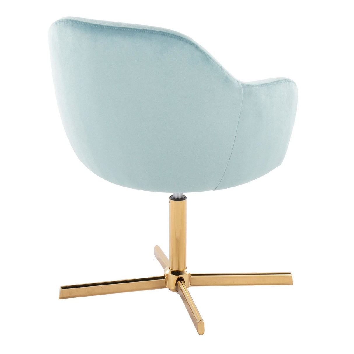 Buena - Swivel Accent Chair - Chrome Gold Metal Base