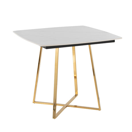 Folia - Dinette Table - Gold Metal