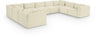 Shaggy - 9 Piece Modular U-Shaped Sectional