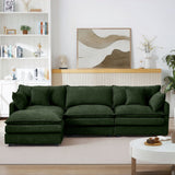 Modular L-Shaped Sectional Sofa With Movable Ottoman