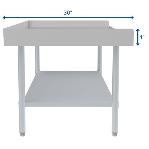 30" x 60" 16-Gauge Stainless Steel Equipment Stand with Galvanized Undershelf, EQT-163060.