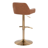 Daniella - Adjustable Barstool (Set of 2) - Gold Base