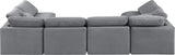 Indulge - Velvet 6 Piece Modular U-Shaped Sectional