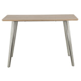Sedona - Counter Table - Brushed Antique Metal, Brown Wood