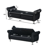 Storage Bench With Crystal Buttons And 1 Pillow For Bedroom