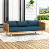Claremont - 3 Seater Daybed Teak Acacia Wood Water Resistant Cushions