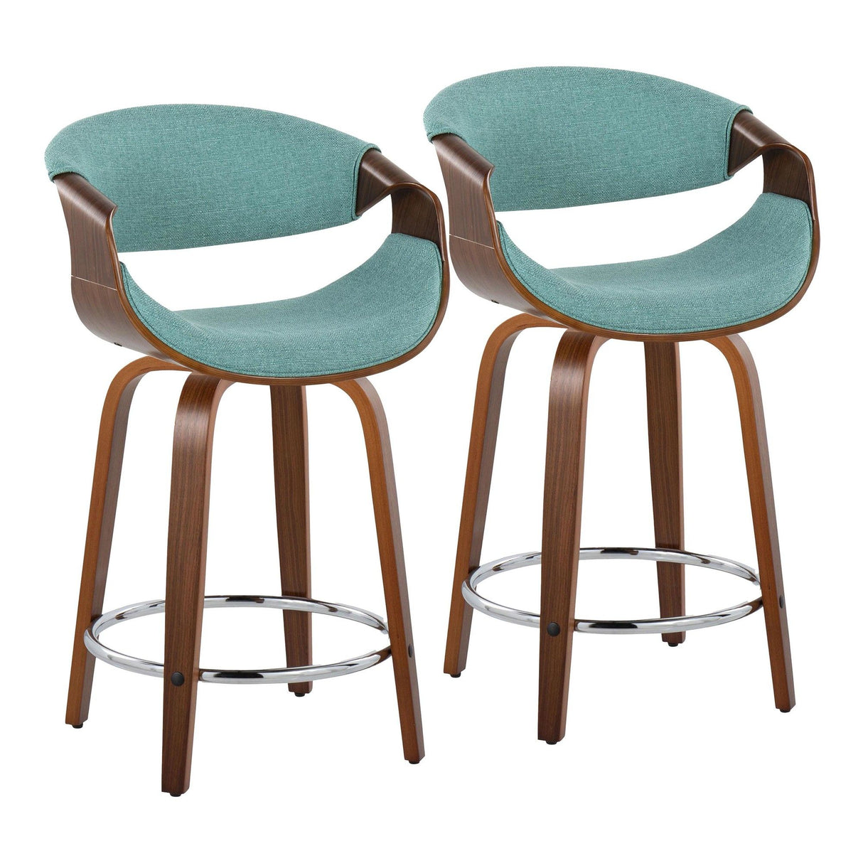 Curvo - 24'' Fixed-Height Counter Stool (Set of 2)