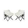 2 Pieces Outdoor Camping Chairs Folding / Portable, Comfortable Seating, Durable Steel Fram