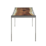 Live Edge - Contemporary Table - Printed Glass Top