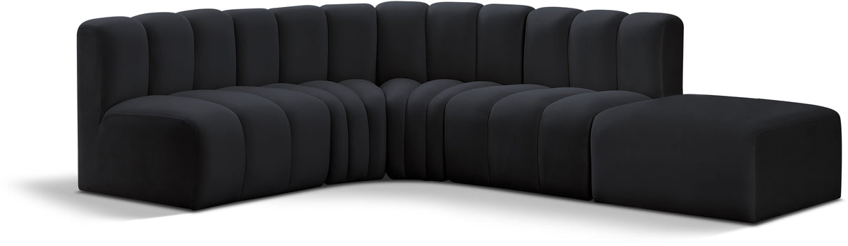 Arc - Velvet 5 Piece Corner Modular Sofa