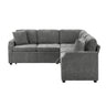 Modern L Shaped Sectional Sofa Bed With Hidden Storage Chenille Upholstery