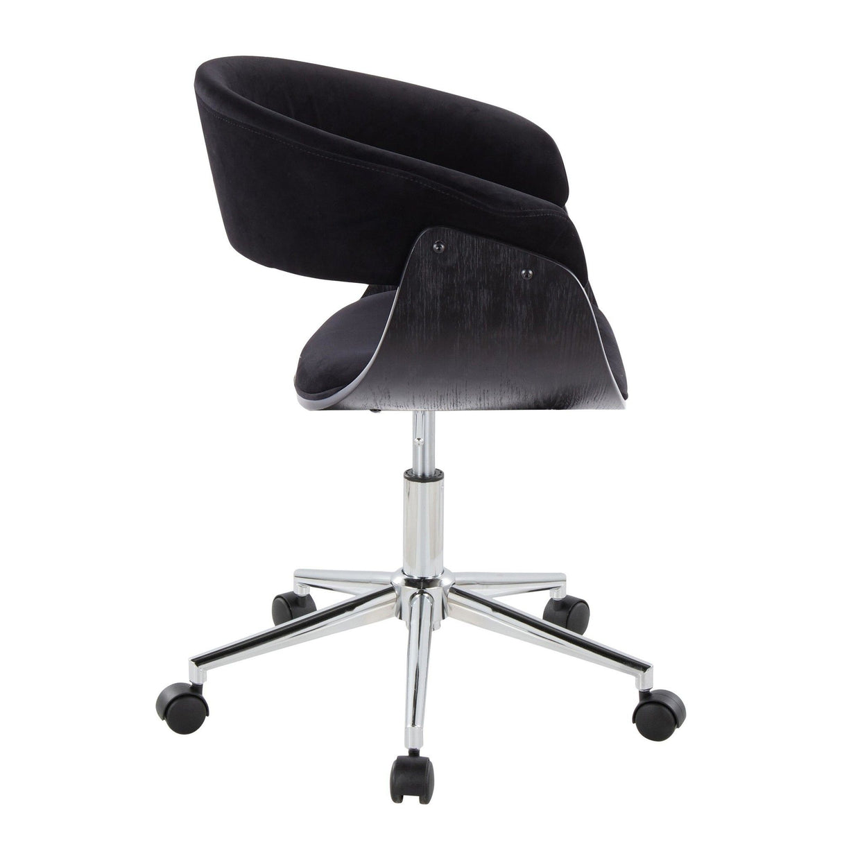Vintage Mod - Office Chair - Black Velvet