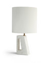 Vellum - Genuine Marble Base And Linen Textured Fabric Shade Table Lamp
