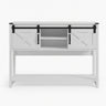 Farmhouse Entryway Table With Sliding Barn Door