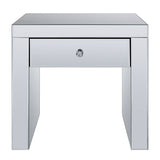 Noralie - 24" Square End Table - Mirrored & Faux Diamonds