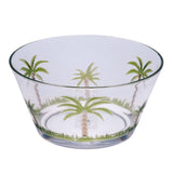 Palm Tree Acrylic Serving Bowls, Unbreakable Large Plastic Bowls