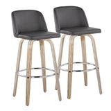 Toriano - 30" Fixed-Height Barstool (Set of 2) - Dark Gray
