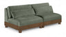 Turin - Fabric Upholstered Modular Armless Loveseat