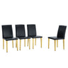 Elegant Upholstered Chairs With Metal Legs