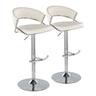 Jie - Adjustable Barstool With Swivel - Chrome Metal (Set of 2)