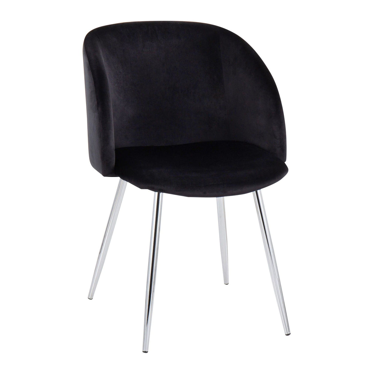 Luna - Contemporary Chair (Set of 2) - Chrome Legs