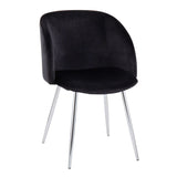 Luna - Contemporary Chair (Set of 2) - Chrome Legs