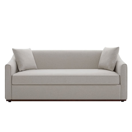 3 Seater Sofa With Wrap Around Armrests And Throw Pillows