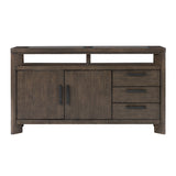 Side Server With Glass Inlay - Dark Oak