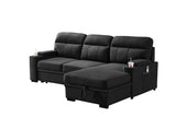 Kaden - Sleeper Sectional Sofa Chaise With Storage Arms And Cupholder