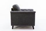 Stanton - Chair With Tufted Arms - Dark Gray