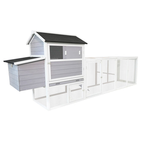 Large Outdoor Hen House With Run And Nesting Box Poultry Cage
