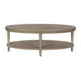 Bedford - Oval Coffee Table With Shelf - Natural